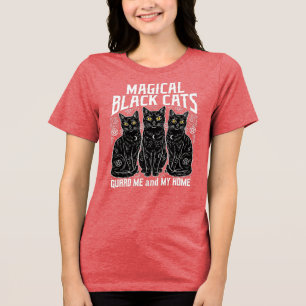 Magische schwarze Katzen Tri-Blend Shirt