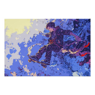 Magische Skateboard-Fahrt - Skateboarder Poster