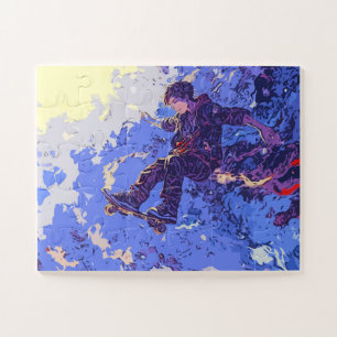 Magische Skateboardfahrt - Skateboarder Puzzle