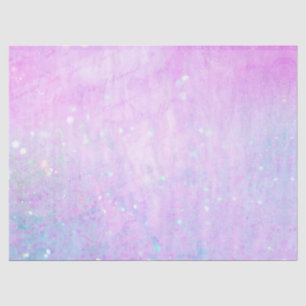 Magische Skriptdekoupage Lila Pink Imitats Glitzer Seidenpapier