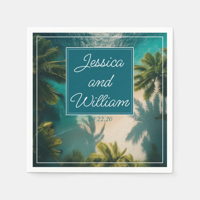 Magische Sommerhochzeit Serviette (Vorderseite)