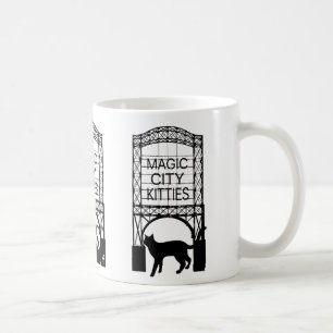 Magische Stadt-Kätzchen-Tasse Kaffeetasse