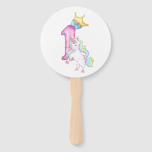 Magische süße Einhorn-Geburtstagsfeier Fantasy-Fei Fächer