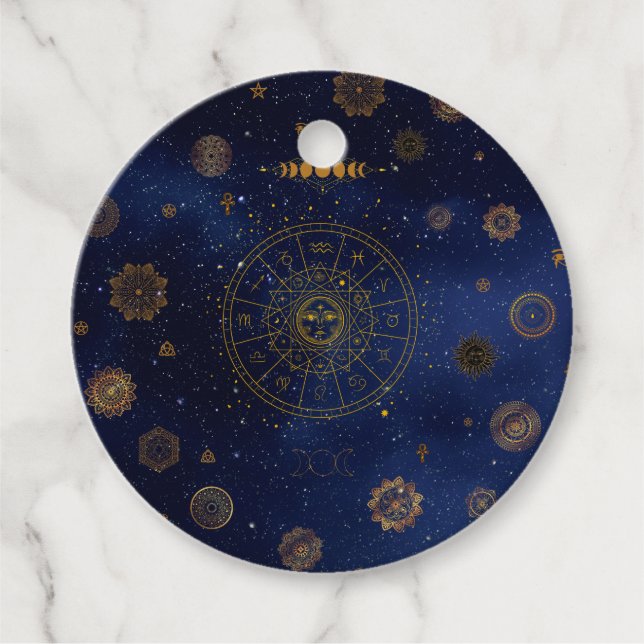 Magische Symbole des Schutzes Mandala Pagan Hexe Geschenkanhänger (Vorderseite)