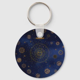 Magische Symbole des Schutzes Mandala Pagan Hexe Schlüsselanhänger