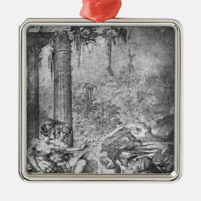 Magische Szene Silbernes Ornament (Vorne)