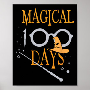 Magische Tage der Schule 100. Tag Lehrer Schüler Poster