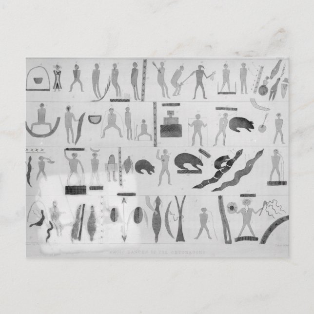 Magische Tänze der Ontonagonen Postkarte (Vorderseite)