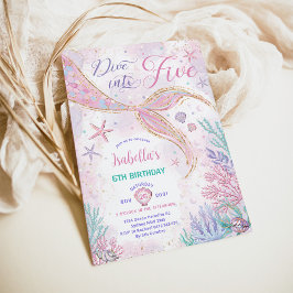 Magische Tauchen in Fünf Meerjungfrau 5. Geburtsta Einladung