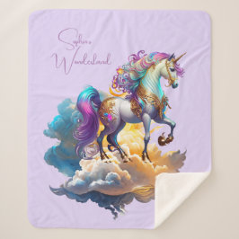 Magische Unicorn Fantasiewolken romantisieren Gebu Sherpadecke