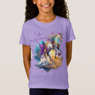 Magische Unicorn Fantasiewolken romantisieren Gebu T-Shirt