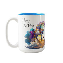 Magische Unicorn Fantasiewolken romantisieren Gebu