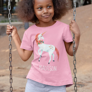 Magische Unicorn individuelle Name Mädchen T - Shi T-Shirt