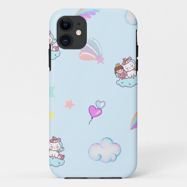 Magische Unicorn-Regenbogenmuster Case-Mate iPhone Hülle (Rückseite)