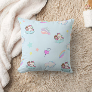 Magische Unicorn-Regenbogenmuster Kissen