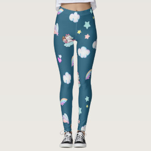 Magische Unicorn-Regenbogenmuster Leggings