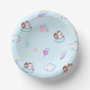 Magische Unicorn-Regenbogenmuster Pappteller