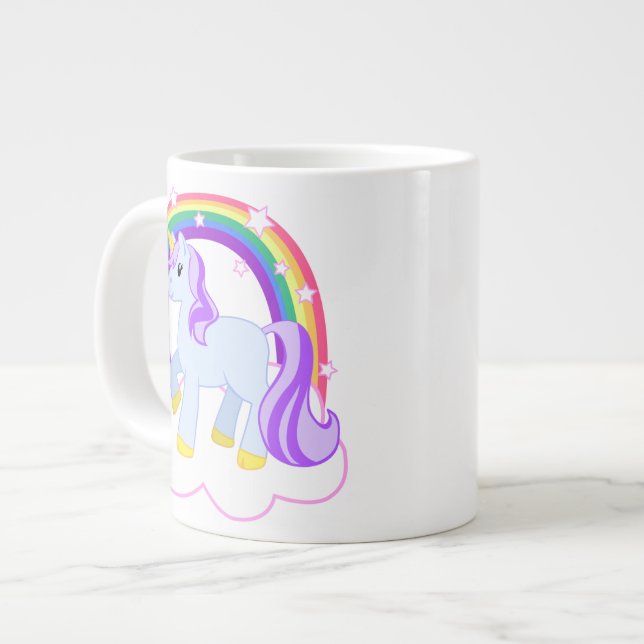 Magische Unicorn-Spezialitäten-Tasse Jumbo-Tasse (Vorderseite Links)