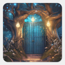 Magische verzauberte Forest Fantasy Antique Door