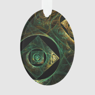 Magische Vibrationen Abstrakt Art Akrylus Oval Ornament