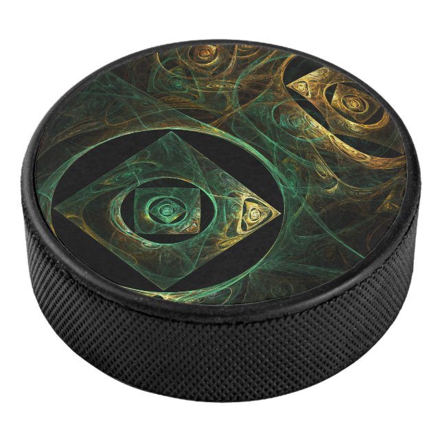 Magische Vibrationen Abstrakt Art Eishockey Puck (3/4)