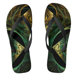 Magische Vibrationen Abstrakt Art Flip Flops