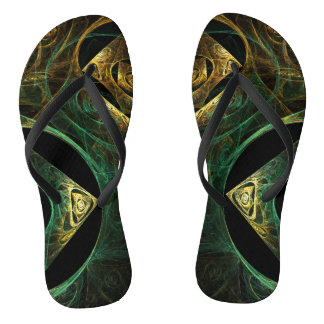 Magische Vibrationen Abstrakt Art Flip Flops