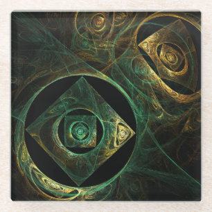 Magische Vibrationen Abstrakt Art Glasuntersetzer