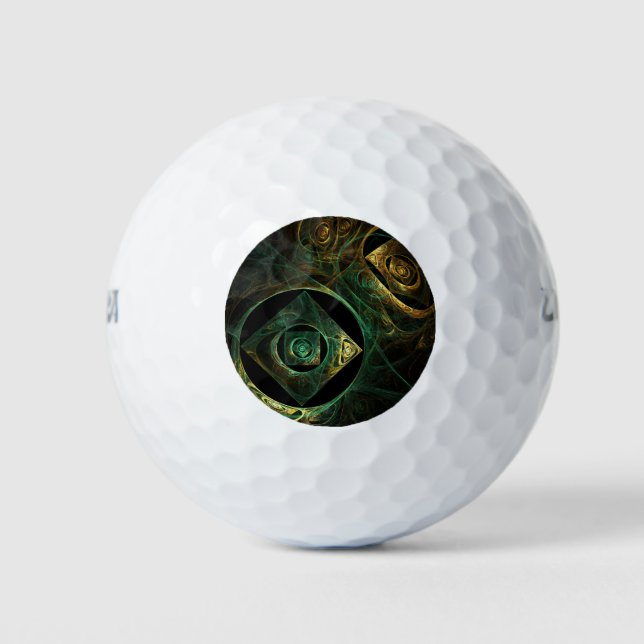 Magische Vibrationen Abstrakt Art Golfball (Vorderseite)