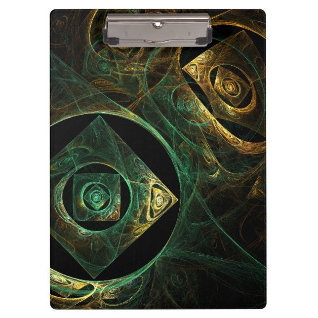 Magische Vibrationen Abstrakt Art Klemmbrett (Vorderseite)