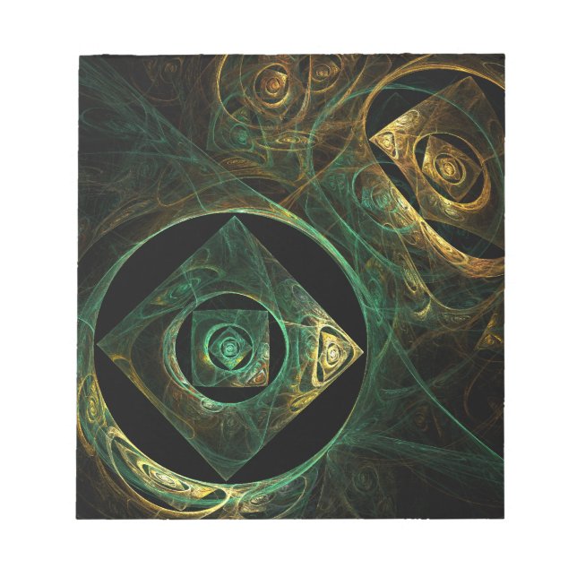 Magische Vibrationen Abstrakt Art Notepad Notizblock (Vorderseite)