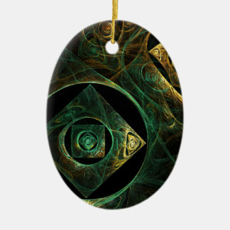 Magische Vibrationen Abstrakt Art Oval Ornament