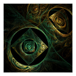 Magische Vibrationen Abstrakt Art Poster
