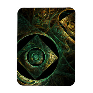Magische Vibrationen Abstrakt Art Premium Magnet