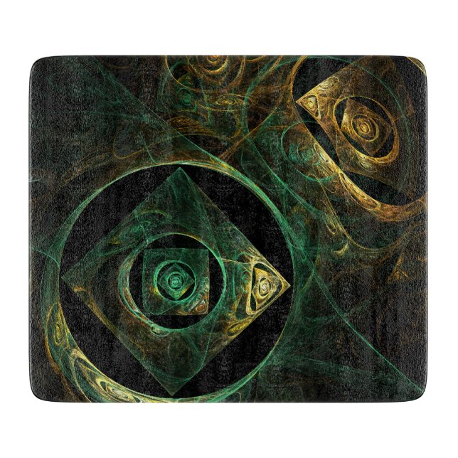 Magische Vibrationen Abstrakt Art Rectangle Schneidebrett (Vorderseite)