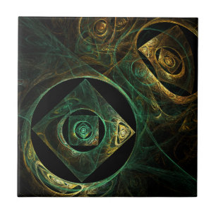 Magische Vibrationen Abstrakt Art Tile Fliese