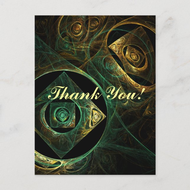 Magische Vibrationen Danke Postkarte (Vorderseite)