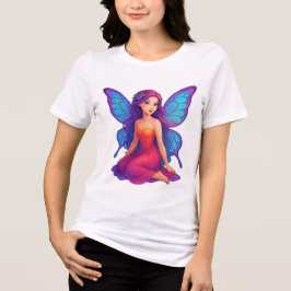 Magische violette Feen-Zauber-Schmetterlingsflügel Tri-Blend Shirt