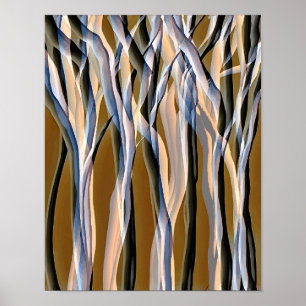 Magische Waldbäume Die Natur Abstrakte Kunst Poster