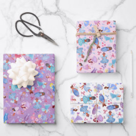 Magische Wasserfarben-Feien Geschenkpapier Set