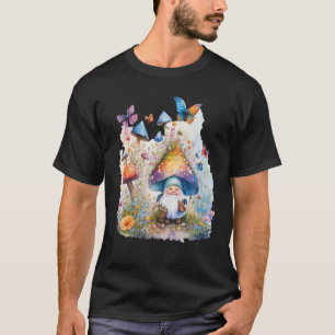 Magische Wasserfarben Pilzgarten mit Gnome & B T-Shirt