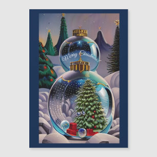 Magische Weihnachten mit maßgeschneidertem Text Magnetkarte