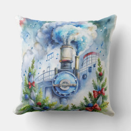 Magische Weihnachtsbahn Kissen - Vintager Winter