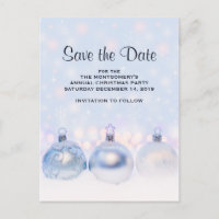 Magische Weihnachtsbälle aus Metall Save the Date