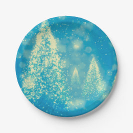 Magische Weihnachtsbaumen Pappteller