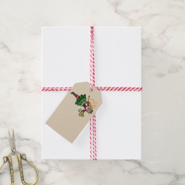 Magische Weihnachtsbrause Geschenkanhänger (Mit Garn)