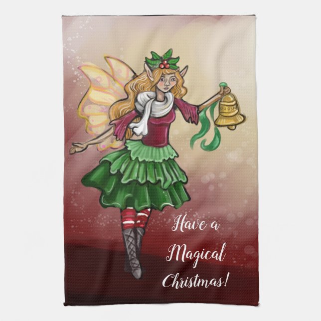 Magische Weihnachtsbrause Geschirrtuch (Vertikal)