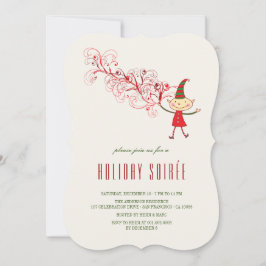 Magische Weihnachtself Classic Feiertag einladen Einladung