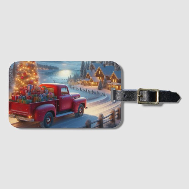 Magische Weihnachtsfeierablieferung Gepäckanhänger (Vorderseite (Horizontal))