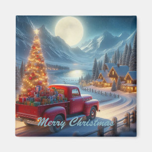 Magische Weihnachtsfeierablieferung Magnet